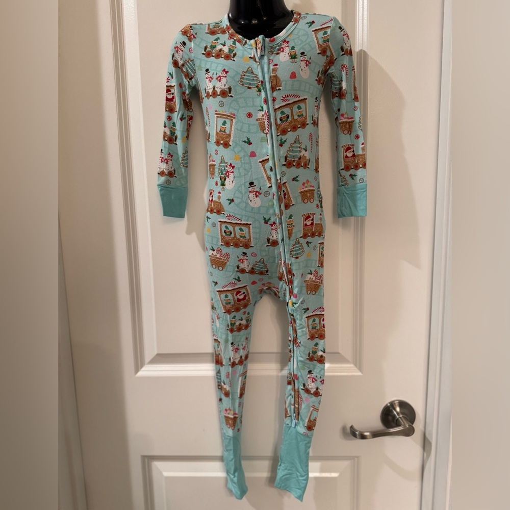 Posh Peanut ‘Gingerbread Train’ Convertible One Piece Pajama